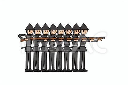 銃を構える新政府軍