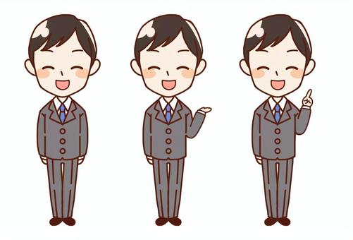 スーツの男性_立ちパターン④ スーツの男性_立ちパターン④ ビジネス,スーツ,人物のイラスト素材
