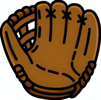 茶色の野球グローブです。 野球,グローブ,シンプル,キャッチボール,ミット,球技,スポーツ,捕球,少年野球,外野手のイラスト素材