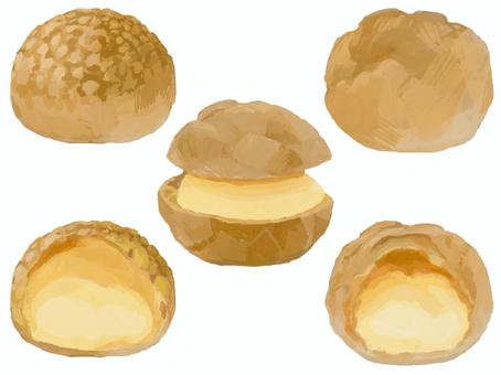 插圖, 食品, 糖果, 奶油泡芙, 