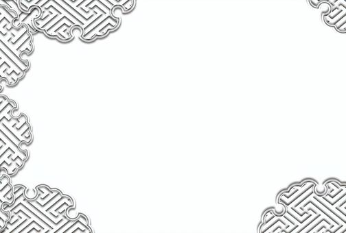 立体的な和柄の年賀状、葉書。 立体的な和柄の年賀状、葉書。 雪輪,年賀状,和柄,和風,葉書,日本文化,余白,フレーム,白,陰のイラスト素材