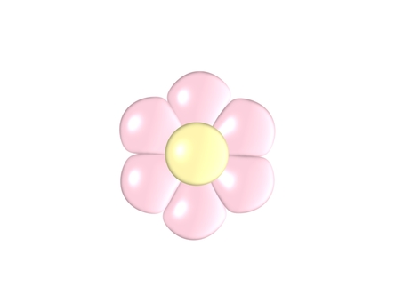 ぷっくりお花 花,ぷっくり,ぷるぷる,かわいい,モチーフ,アイコン,ファンシー,ポップ,自然,ピンクのイラスト素材