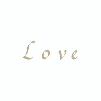 Love カリグラフィー（ベージュ） love,カリグラフィー,calligraphy,手書き,文字,ロゴ風,英字,英語,シンプル,メッセージカードのイラスト素材