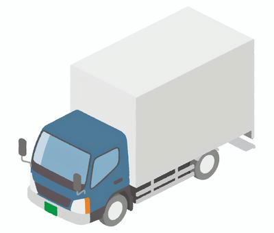 アイソメ図・トラック 仕事,アイソメ図,アイソメトリック,鳥瞰図,俯瞰図,俯瞰,ビジネス,トラック,貨物車,車のイラスト素材