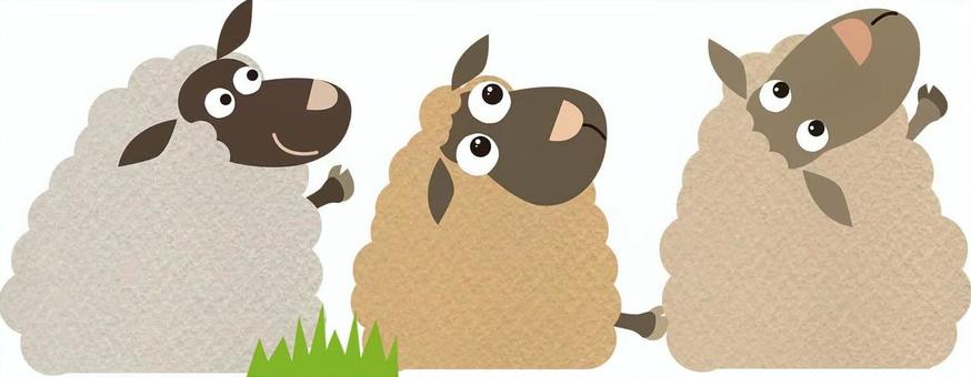 sheep004 羊,家畜,牧場,羊毛,群れのイラスト素材