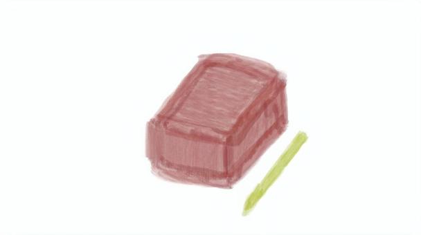 羊羹　水彩画 食べ物,羊羹,お菓子,和菓子,水彩画のイラスト素材