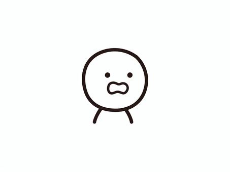 驚く棒人間のイラスト 驚く,文句,固まる,引く,ドン引き,人,人物,棒人間,イラスト,ベクターのイラスト素材