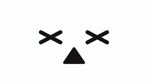 顔のパーツ素材　ガッカリとほほ 目,口,失敗,負ける,敗北,がっかり,落ちこむ,えーん,困る,アイコンのイラスト素材