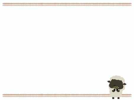 拍手_羊 拍手,羊,動物,かわいい,賞賛,手,叩く,祝う,フレームのイラスト素材