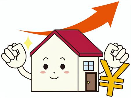 Illustration, a house, value, asset value, JPG and PNG