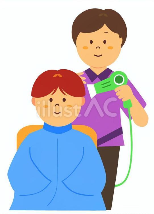 理容室 理容室,美容室,美容院のイラスト素材