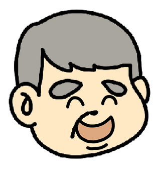 おじいさん（大笑い） おじいさん,大笑い,シンプル,シルバー,爆笑のイラスト素材