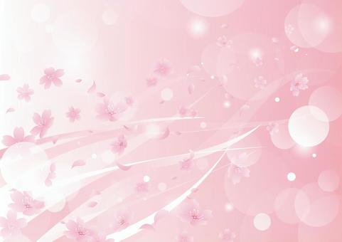 Cute cherry blossom petal background material, , JPG and AI