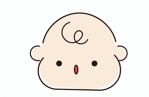 かわいい赤ちゃんのアイコン 赤ちゃん,ベビー,乳児,新生児,育児,笑顔,シンプル,アイコンのイラスト素材