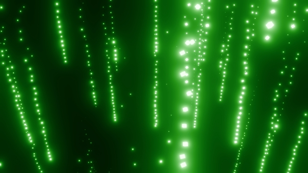 緑の光の粒が降り注ぐネオン背景 背景,ネオン,パーティクル,エフェクト,光,壁紙,スタイリッシュ,幻想的,粒,アートのイラスト素材