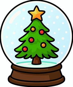 茶色のスノードームです。 茶色のスノードームです。 スノードーム,シンプル,クリスマスツリー,雪景色,飾り,インテリア,冬,球体,オブジェクト,ガラスのイラスト素材