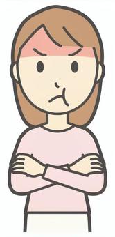  ロングヘア女性-049-バスト