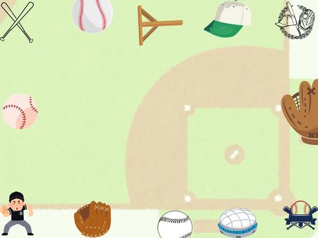 野球ポストカード 野球ポストカード 野球,グローブ,バット,ボール,スポーツ,ポストカード,帽子のイラスト素材