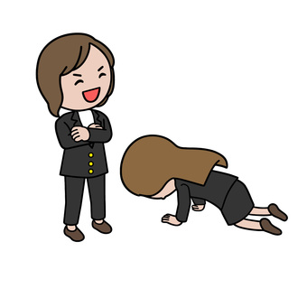 勝敗が決まった人々 勝ち,負け,敗者,勝者,明暗,敗北,勝利,勝敗,天国,地獄のイラスト素材