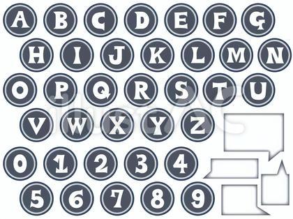 吹き出し 数字 アルファベット