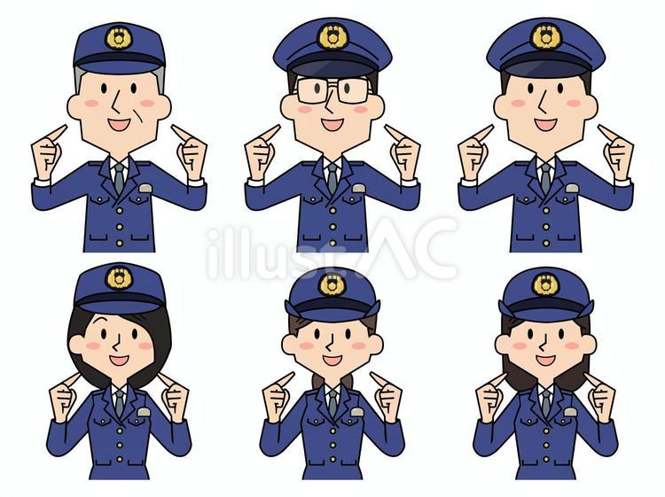 警察官 警察,警察官,警官のイラスト素材