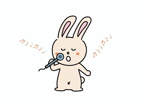 Rabbit color singing karaoke, , JPG, PNG and EPS