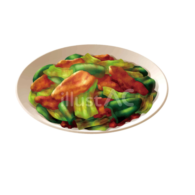 中華エスニック（回鍋肉） 中華,回鍋肉,料理のイラスト素材