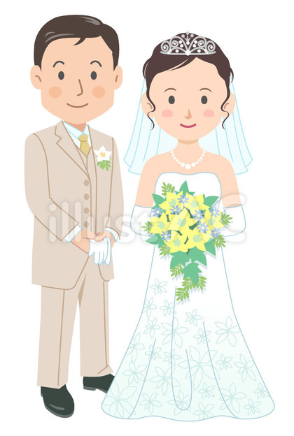 結婚式 ウエディング 夫婦 イラスト