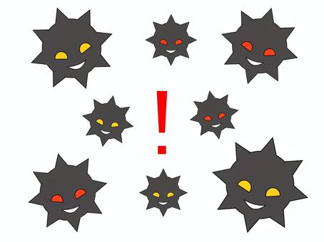 Computer virus, JPG, PNG and AI Computer virus, virus, malware, adware, JPG, PNG and AI