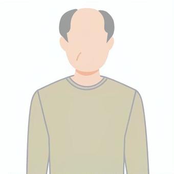 ふつうのおじさん4 人,1人,人物,おじさん,男性,70代,60代,シニア,上半身,正面のイラスト素材