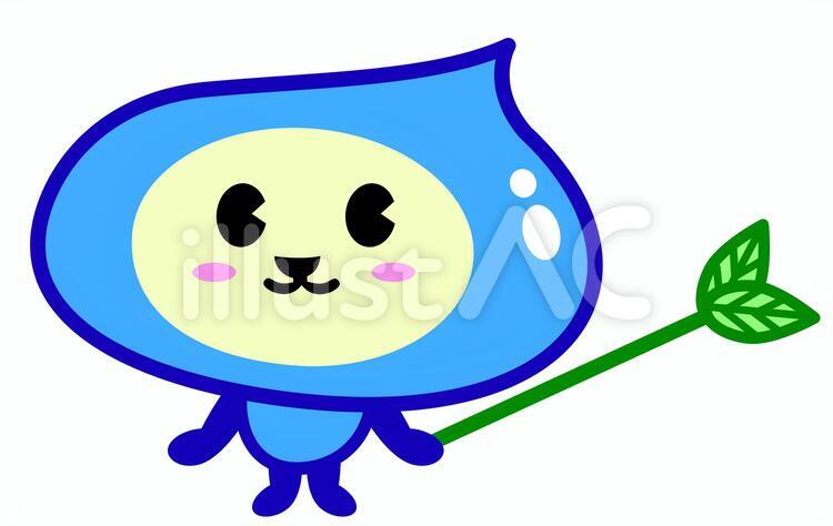 水の妖精 妖精,ゆるキャラ,水のイラスト素材
