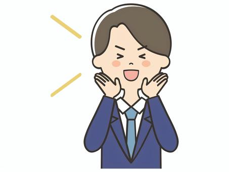 応援するスーツの男性 応援するスーツの男性 頑張れ,叫ぶ,呼ぶ,声かけ,男性,集客,応援,声援,スーツ,お知らせのイラスト素材