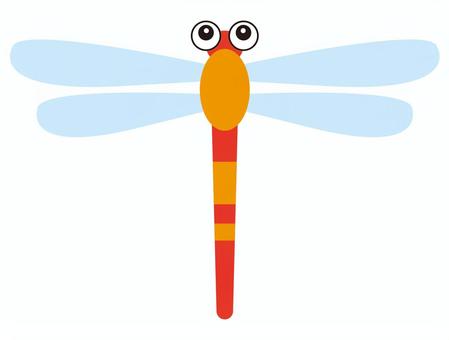 Illustration, dragonfly, insect, red dragonfly, 