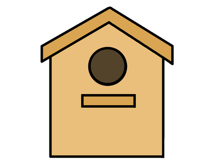 巣箱 巣箱,飼育,容器,木製,箱,イラストのイラスト素材