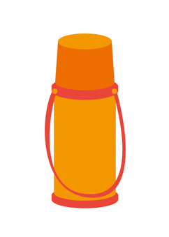 Water bottle, excursion, drink, orange, JPG, PNG and EPS