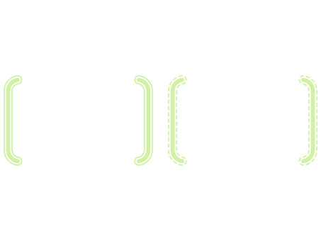 緑の括弧見出しフレームセット フレーム,括弧,背景,ロゴ,タイトル,あしらい,飾り枠,コピースペース,装飾,見出しのイラスト素材