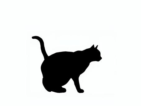 猫。。 猫,シルエット,動物,背景透過,黒猫,イラスト,素材,透過png,アイコン,ペットのイラスト素材