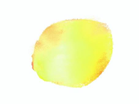 黄色のかわいい水彩フレーム＿あしらい 水彩,フレーム,オシャレ,かわいい,枠,絵具,雫,水滴,にじみ,ぼかしのイラスト素材