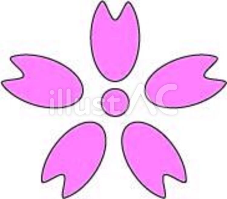 さくら 五弁,チェリーブロッサム,桜花のイラスト素材