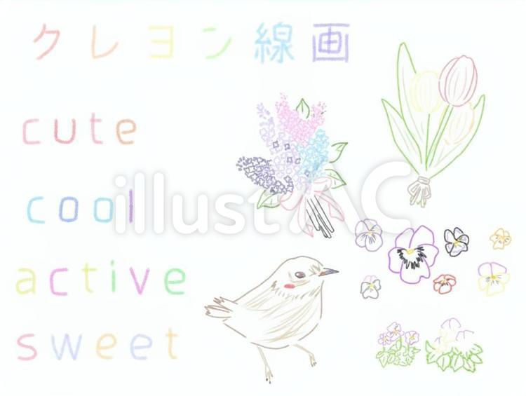 Crayon line drawing ⑴, JPG Crayon line drawing ⑴, crayon, line drawing, alphabet, JPG