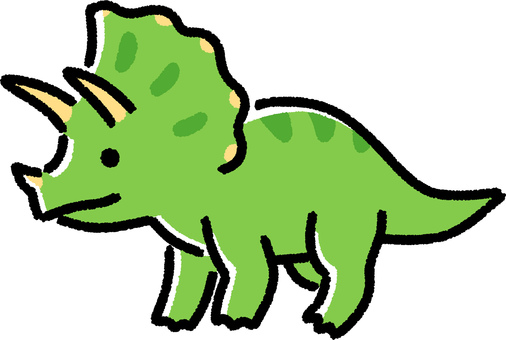 トリケラトプス トリケラトプス,恐竜,生き物,動物,生物,古代生物,シンプルのイラスト素材