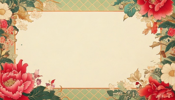 和風の花のフレーム
