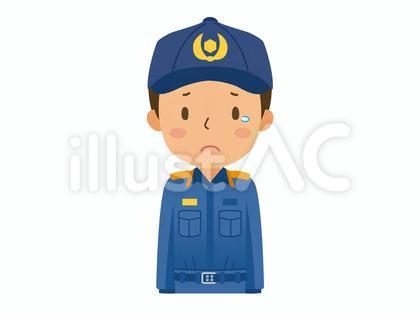泣く消防士(作業服)