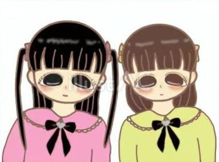 量産系の女の子 女の子,量産系,地雷系のイラスト素材