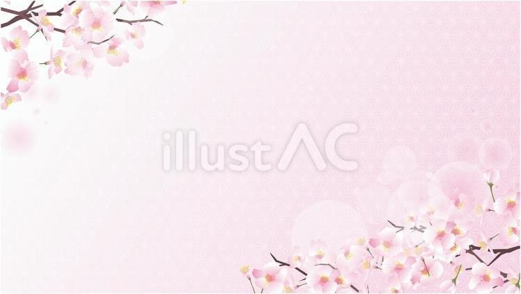 春の桜の花びら風景 春,桜,花のイラスト素材