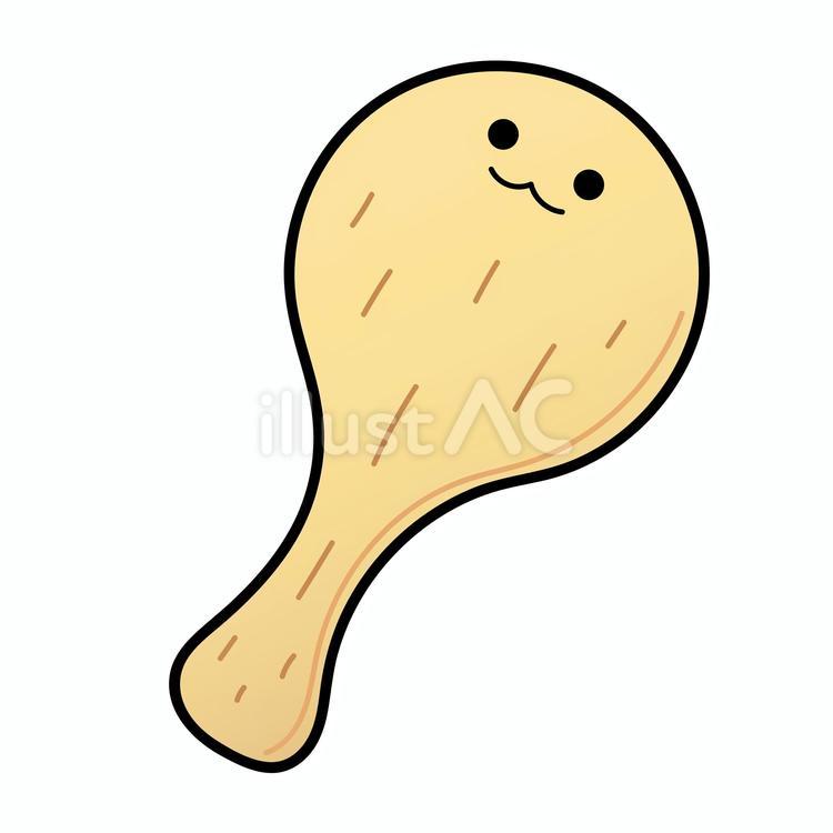 ゆるかわしゃもじ しゃもじ,かわいい,ゆるかわのイラスト素材