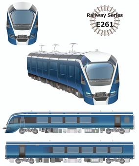 電車　E261 e261系,特急,電車,通勤,鉄道,側面,正面,斜め前,セット,先頭車のイラスト素材