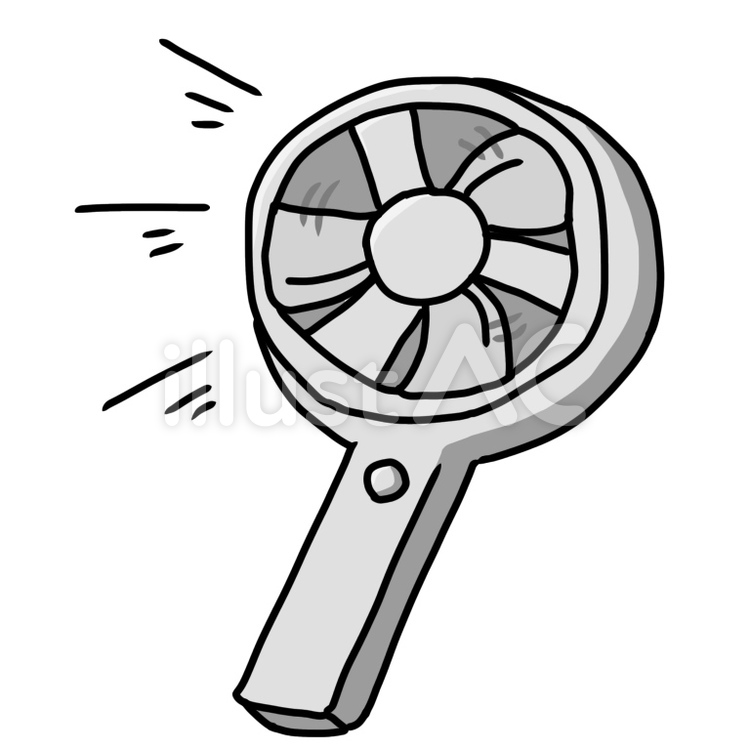 ハンディファン　扇風機　冷風 ハンディファン,ファン,扇風機のイラスト素材