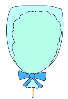 Illustration, cotton candy, a stall, bag, 