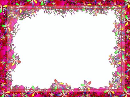 Flower frame, flower, pink, colorful, JPG